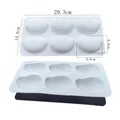 Professional 6-cavity white silicone mousse cake mold with dimensions: 29.3cm x 14.8cm - 6-Hole Large Mango