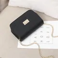 Elegant black mini square chain bag with gold-tone hardware crossbody style - Standard Type / Black