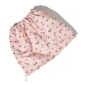 Triple layer waterproof shower cap in light pink with cute red cherry pattern print - One Size / Double Layer Lightweight / Cherry Print 1