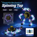 Luminous purple deformable mechanical fidget spinner toy with stackable design - Luminous Purple (Bagged)