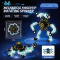 Transformable luminous mechanical fidget spinner toy in gray, perfect for stress relief - Luminous Grey (Bagged)