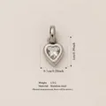 Elegant heart shaped stainless steel pendant featuring a sparkling heart gemstone insert - November Heart Birthstone Pendant (Steel Tone) Only (Without Chain) / Steel