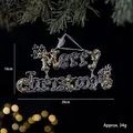 Merry Christmas acrylic ornament with gold sequins, 20x10cm size - Letter Sign