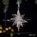 13cm acrylic Christmas star ornament with gold sequins for festive tree decoration - Bursting Star