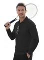 Classic black men's long sleeve polo shirt with chest pocket for outdoor tactical wear - S / Black