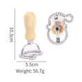 Christmas cookie cutter with wooden handle and zinc alloy blade, 10.3x5.5cm size - Santa Claus