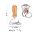 Christmas stocking shaped zinc alloy cookie cutter with ergonomic wooden handle - Christmas Boot Charm