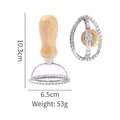 Ergonomic wooden handle zinc alloy oval cookie mold 10.3cm height 53g weight pasta cutter - Easter Egg Shape