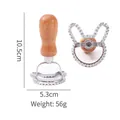 Professional zinc alloy rabbit shaped ravioli cookie cutter with ergonomic wood handle - Rabbit