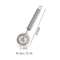 Zinc alloy pastry wheel cutter with 5cm serrated blade and 19cm handle for baking - Large Pastry Wheel with Stainless Steel Handle