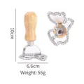 Zinc alloy ravioli cutter with wood handle, dimensions 10cm x 6.6cm, weight 55g - Elk