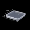 Compact clear plastic square storage box for jewelry and small items 9.5x9.5x1.5cm - 1.5 High 9.5 Square Box (9.5*9.5*1.5cm)