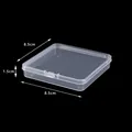 Small transparent plastic storage box for jewelry with 8.5x8.5x1.5cm dimensions. - 1.5 High 8.5 Square Box (8.5*8.5*1.5cm)
