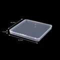 Square transparent plastic storage box for jewelry and small items 14.5x14.5x1.5cm - 1.5 High 14.5 Square Box (14.5*14.5*1.5cm)
