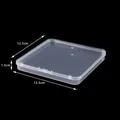 Clear plastic square organizer box, 12.5x12.5x1.5 cm dimensions for small item storage - 1.5 High 12.5 Square Box (12.5*12.5*1.5cm)