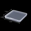 Transparent square plastic storage box for jewelry accessories 11.5x11.5x1.5cm - 1.5 High 11.5 Square Box (11.5*11.5*1.5cm)
