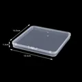 Transparent plastic square storage box for jewelry and earplugs, 13.5x13.5x1.5cm size - 1.5 High 13.5 Square Box (13.5*13.5*1.5cm)
