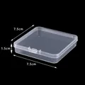 Small transparent plastic storage box measuring 7.5x7.5x1.5cm for jewelry items - 1.5 High 7.5 Square Box (7.5*7.5*1.5cm)