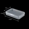 Small transparent rectangular plastic storage box for jewelry and earplugs, 7.5x5x1.5cm - 1575 Rectangular Box (7.5*5*1.5cm)