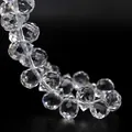 Sparkling faceted clear K9 crystal glass beads in teardrop shape for DIY jewelry making - 8mm (Approx 87 beads/string) / Pure White