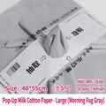 Mist gray pull-out milk cotton wrapping paper for flowers and baking, 40x55cm, 37pcs - Extracted Milk Cotton - Large / Morning Mist Grey
