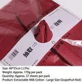 Grapefruit red pull-out milk cotton floral wrapping paper, 40x55cm, 37 sheets per pack - Extracted Milk Cotton - Large / Grapefruit Red