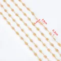 Gold-plated stainless steel geometric oval link chain for DIY jewelry making accessories - Oval Mesh Chain / 1 Meter/Pack