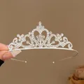 Tiara da principessa in strass argento con motivo a cuore per accessori per capelli - Cerchietto fiore e cuore #7
