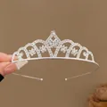 Elegante tiara da principessa argentata con strass scintillanti e farfalle per bambine - Cerchietto farfalla orchidea in strass #11