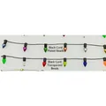 Mini colorful plastic bulb bead string decorations with black wire for Christmas - 0.4*1.2cm Black Wire Bright String / 50cm/Bag