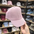 Minimalist light pink canvas baseball cap for summer outdoor sun protection and style - Adjustable / Pink
