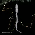 Elegante ghiacciolo in cristallo acrilico per l'albero di Natale, decorazione 40cm - Grande Catena di Perle di Cristallo