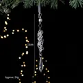 Clear acrylic crystal icicle Christmas tree ornament hanging decoration 21cm 24g - Cherry Bead String