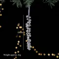 Transparent acrylic crystal icicle hanging ornament for Christmas tree, 18cm long - Multifaceted Bead