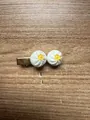 Creative simulation baozi steamed bun hair clip with gold metal base for children's hair accessories - Bun Hair Clip Style
