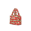 Cute red cherry print large capacity padded handbag for mothers with mimi brand label - Red Cherry