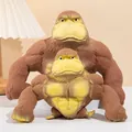 Two muscular brown gorilla stress relief toys for squeezing and relaxation at home - Small Size Gorilla (Approx 600g, 14*15cm)