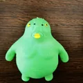 Green funny monster squeeze stress relief toy made of slow rebound soft rubber material - Mini Fish Head Monster (10*10cm)