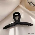 Large 11cm matte black hair claw clip for thick hair styling - 11cm / Black
