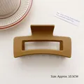 Large matte brown hair claw clip, 10.5cm long variant suitable for thick hair styling - Square / 10.5cm / Matte Light Coffee
