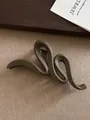 Elegant matte brown wavy hair claw clip for thick hair styling accessories - Lightning Style / 13cm / Matte Coffee