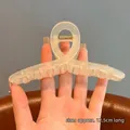 Large creamy translucent hair claw clip for thick hair, 12.5cm length hair accessory - 13cm / Jelly White