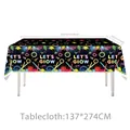 Neon Party Tischdecke 137x274cm für farbenfrohe und lebendige Geburtstagsdekoration. - Tischdecke (137*274cm)