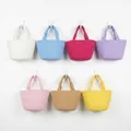 Colorful hand-woven cotton rope mini tote bags displayed in various vibrant shades - Twisted No Decoration Style
