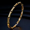 Bamboo Bangle With Black Zirconia (39-E-7)