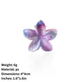 Petite pince à cheveux frangipanier avec dégradé marbré violet et bleu - Bleu et Violet