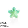 Petite pince à cheveux frangipanier avec dégradé vert pour coiffures demi-attachées. - Bleu sarcelle