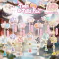 Handcrafted cute nine-tailed fox pendant and hair clip set available in multiple pastel colors - A167 Legend of Twin Nine-Tailed Foxes (Set of 6) / Random One