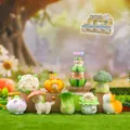 Set of 8 creative vegetable cat blind box figurines for bedroom desk decor and gifts - -495 Vegetable Cat's World 8 / Random 1pc