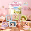 Cute cat blind box figures set for creative bedroom desktop decoration and gift idea. - -485 My Meow Meow Little World (6 Items) / Random 1pc